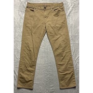 Banana Republic Travel Jeans Mens 32x29* Slim Fit Tan Straight Cotton Stretch